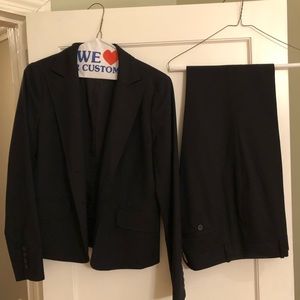 J Crew black suit jacket and pants size 6